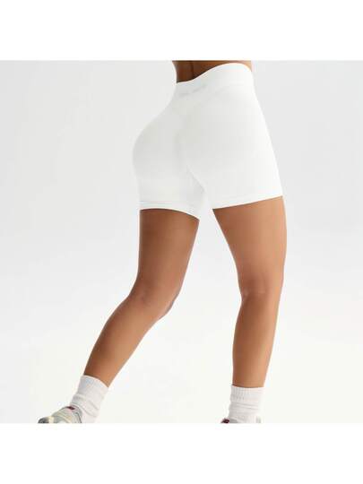 Women's High Waist Butt Lifting Gym Shorts Compression Sculpting Curve Fit Yoga Workout Active Shorts