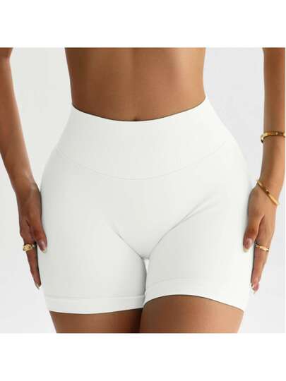 Women's High Waist Butt Lifting Gym Shorts Compression Sculpting Curve Fit Yoga Workout Active Shorts